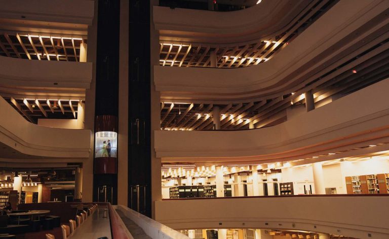 Bride and Groom Portraits at Toronto Reference Library | Wedding Planner Ruby Refined Events | Bram and Bluma Appel Salon